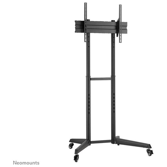 Neomounts FL50-540BL1 Carrello TV Supporto a Pavimento Portatile per Schermi 37-70 Pollici con Regolazione Altezza Manuale e Inclinazione colore Nero
