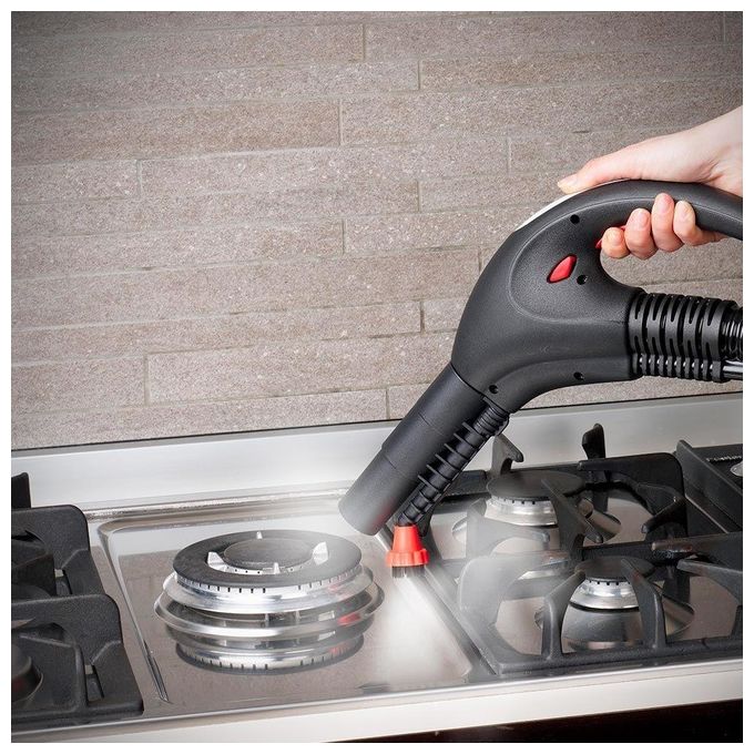Polti PVEU0083 Vaporetto Lecoaspira FAV50 Pulitore a Vapore con Aspirapolvere con Filtro ad Acqua Capacita' 1,8 Litri Potenza 2450 W Filtro HEPA 13 Bianco-Rosso
