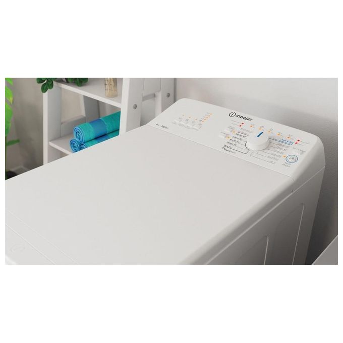 Indesit BTW L60400 IT Lavatrice Carica dall'Alto 6 Kg 1000 rpm Classe C Water Balance Plus Rapid Wash (90x40x60 cm) colore Bianco