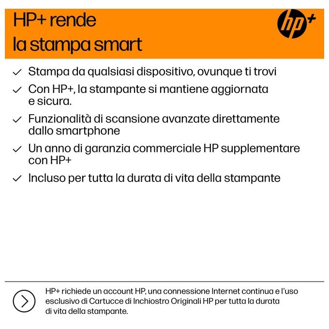HP 405U8B OfficeJet Pro 8125e Stampante Multifunzione Inkjet Stampa Copia Scansione 20 ppm Wi-Fi ADF colore Grigio
