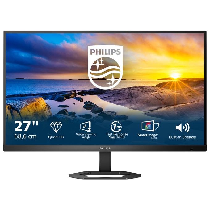Philips 27E1N5500LA Monitor PC 27'' QHD VA 2560x1440 75Hz 4ms Adaptive Sync Altoparlanti HDMI DisplayPort colore Nero