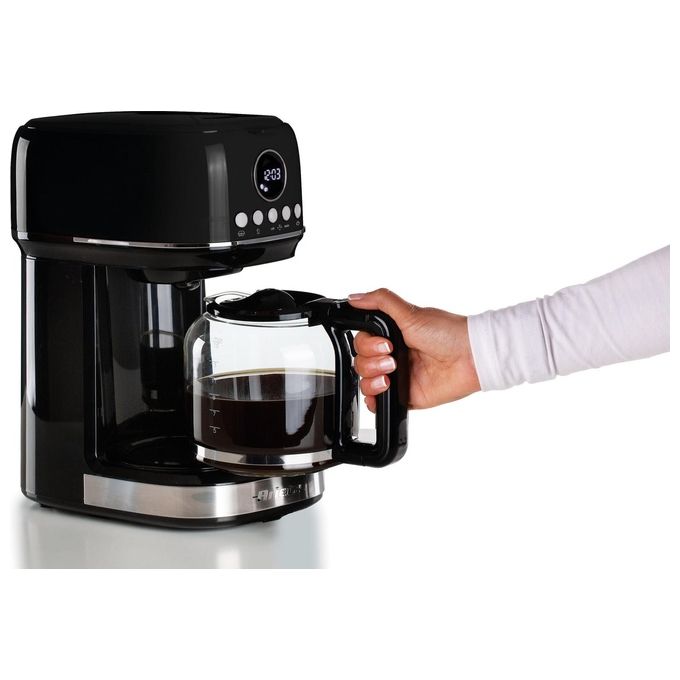 Ariete 1396-02 Moderna Macchina da caffe' con Filtro 1,5 L fino a 15 Tazze 900 W Display LCD Base Riscaldante colore Nero