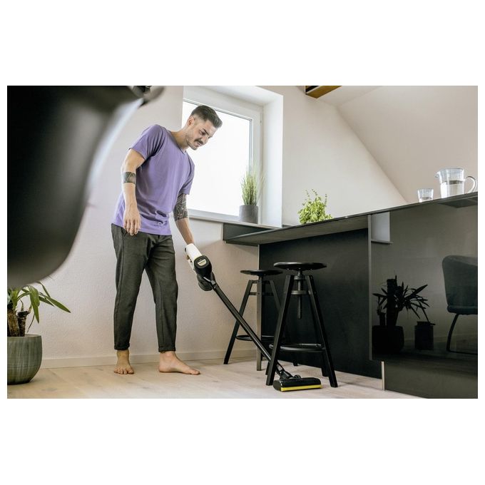 KÄRCHER 1.198-630.0 VC 4 Cordless myHome Aspirapolvere a bastone 2 in 1 senza sacco 650 ml autonomia fino a 30 min 79 dB colore Nero Giallo