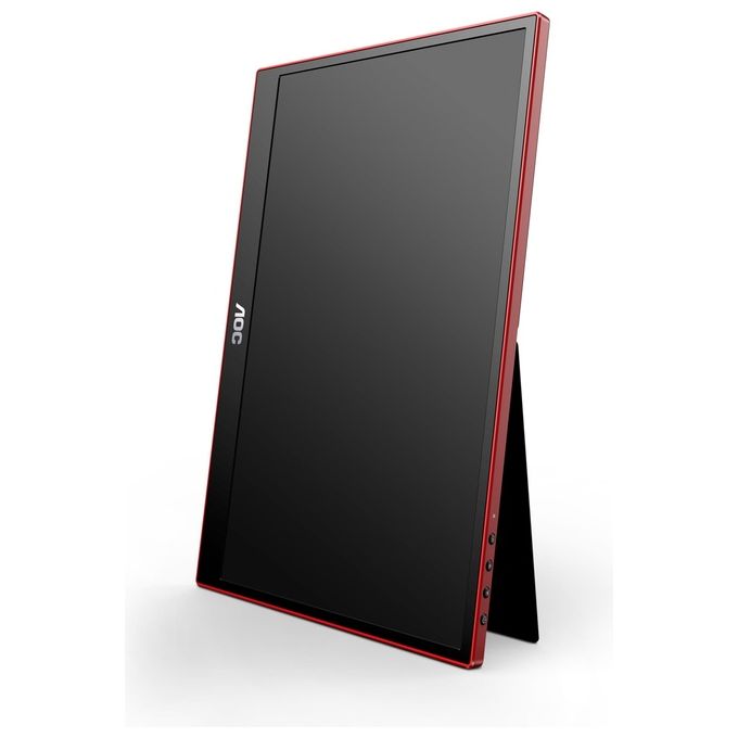 AOC 16G3 Monitor portatile da gaming 15.6'' IPS Full HD 144 Hz FreeSync USB-C HDMI colore Nero Rosso