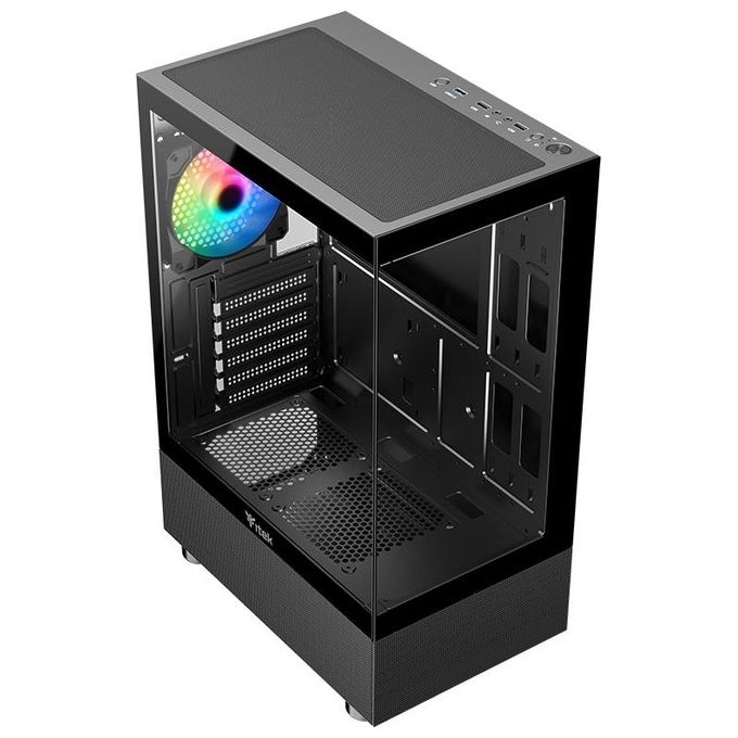 Itek ITGCASB33B SHOWBUI 33B PC Case Gaming Middle Tower ATX Vetro Temperato ARGB USB 3.0 colore Nero