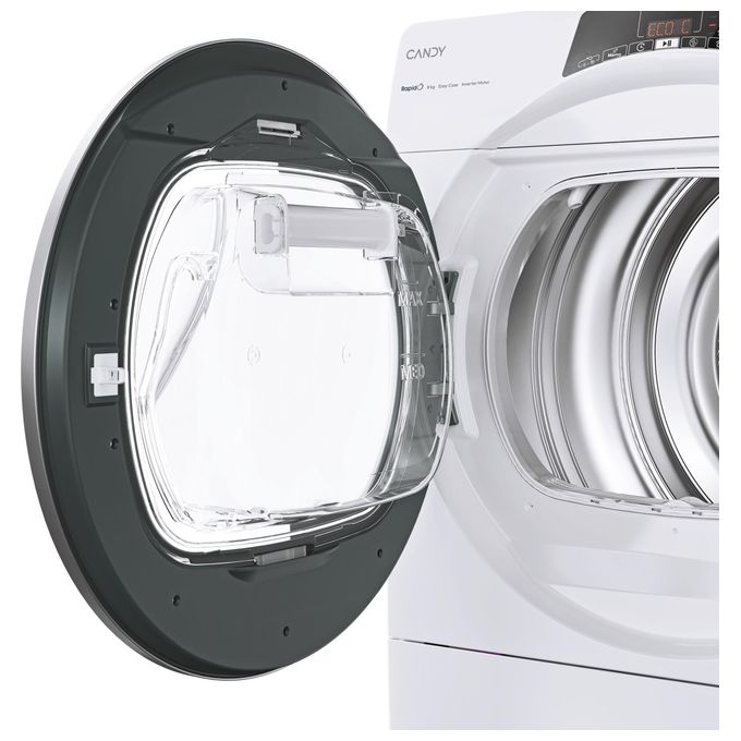 Candy ROE H8A3TSEX-S Rapidó Asciugatrice Pompa di Calore Inverter 8 Kg Classe A+++ Wi-Fi Bluetooth 69 dB (85x59x61 cm) colore Bianco