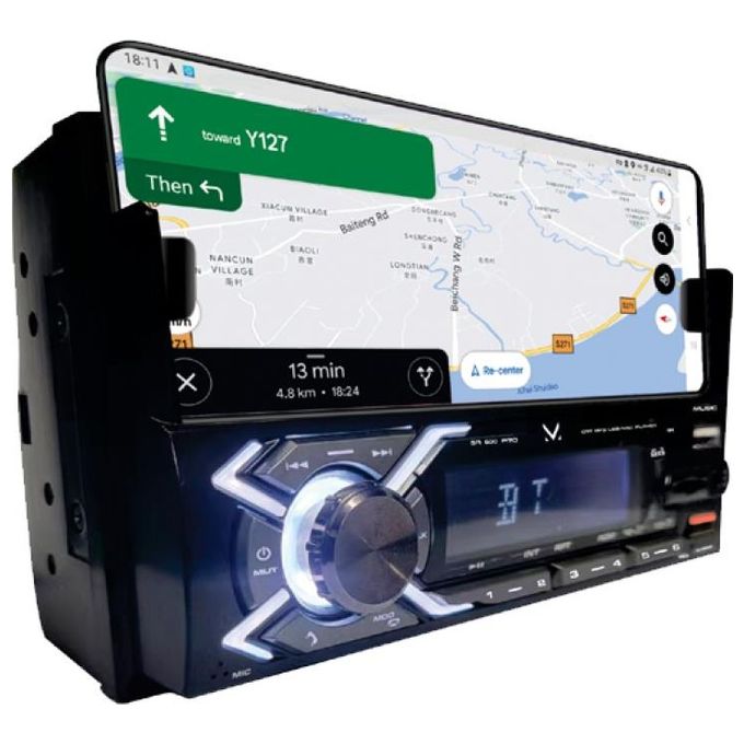 Majestic 011600 BK SA 600 PRO Sistema Audio Car 2 DIN 180 W Supporto Smartphone Integrato USB MicroSD AUX Telecomando colore Nero