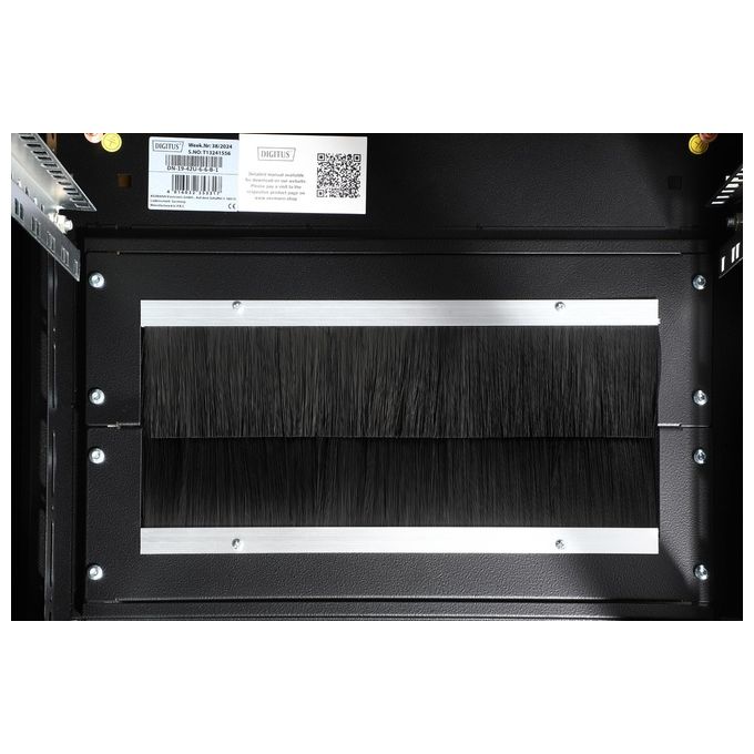 Digitus DN-19 42U-6-6-B-1 Serie Unique Armadio Rack 42U in Acciaio con Porta in Vetro e Predisposizione Ventilazione colore Nero