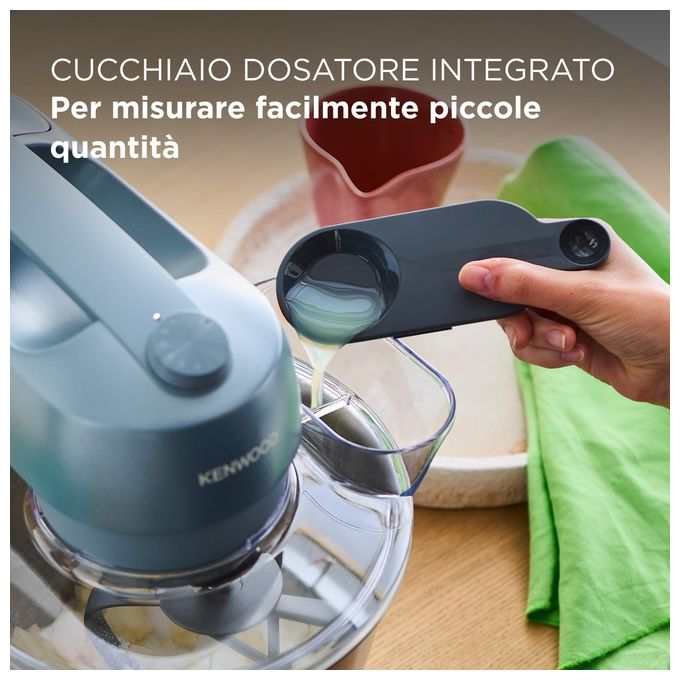 Kenwood KZM35.000GY Go Impastatrice Planetaria 800W 4L 6 Velocita' 3 Ganci Miscelazione colore Blu