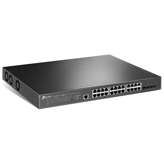 TP-Link TL-SG3428XPP-M2 Omada Switch Gestito L2+ 24 Porte 2.5GBase-T 4 Porte 10GE SFP+ PoE+ 500W Montaggio Rack 1U colore Nero