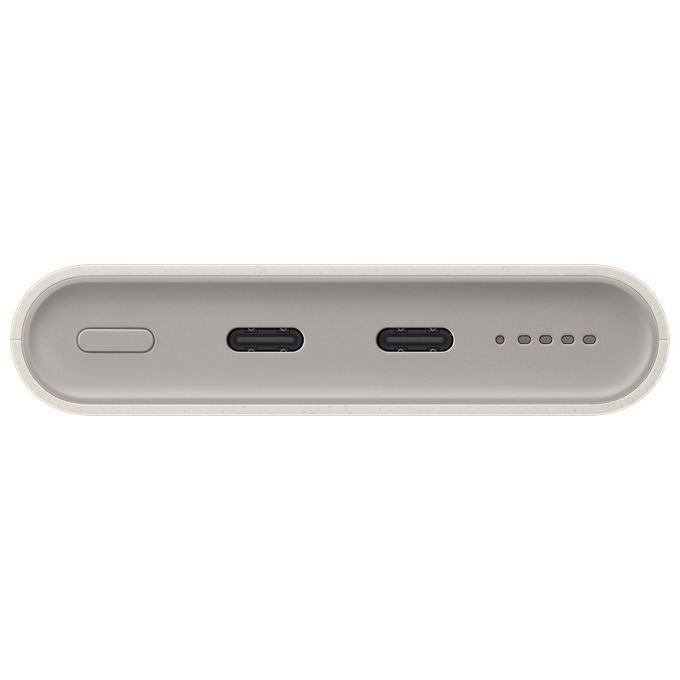 Samsung EB-U2510XUEGEU Power Bank 10000 mAh 25W con Ricarica Wireless e 2 Porte USB-C colore Beige