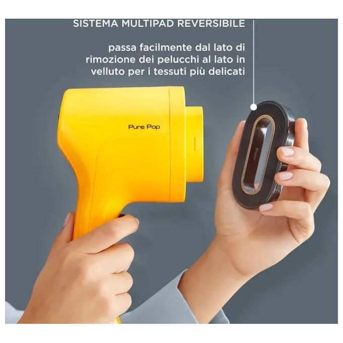 Rowenta DR2026D1 Pure Pop Stiratore Verticale Portatile a Vapore 1300W Riscaldamento 15 sec Vapore 20 g-min colore Giallo