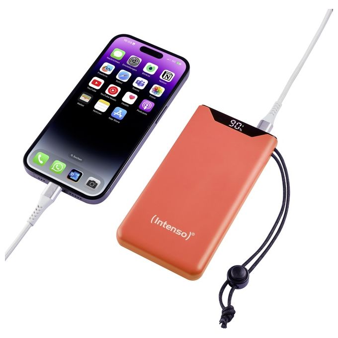 Intenso Powerbank F10000 Arancio 10000 mAh con USB-C a Tipo C