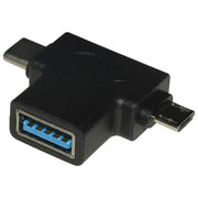 LINK adattatore 3 in uno - connettore usb a femmina - micro usb maschio - usb tipo c maschio
