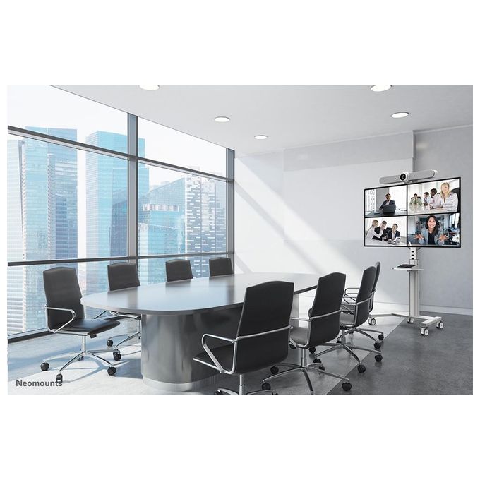 Neomounts FL50S-825WH1 Carrello TV da Pavimento Regolabile in Altezza 37-75'' VESA 100x100-600x400 mm 70 Kg TUV Certificato colore Bianco