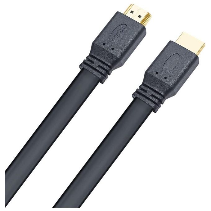 Techly Cavo Hdmi 2.0 High Speed con Ethernet A-A M-M Piatto 0.5mt