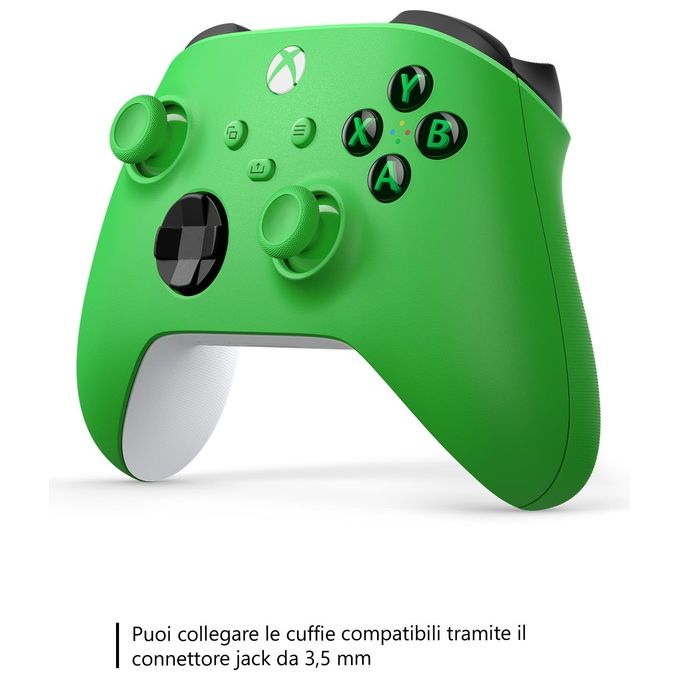 Microsoft QAU-00091 Controller Wireless Xbox Series X S One Bluetooth Pulsante Condividi D-pad ibrido Jack 3,5 mm colore Verde