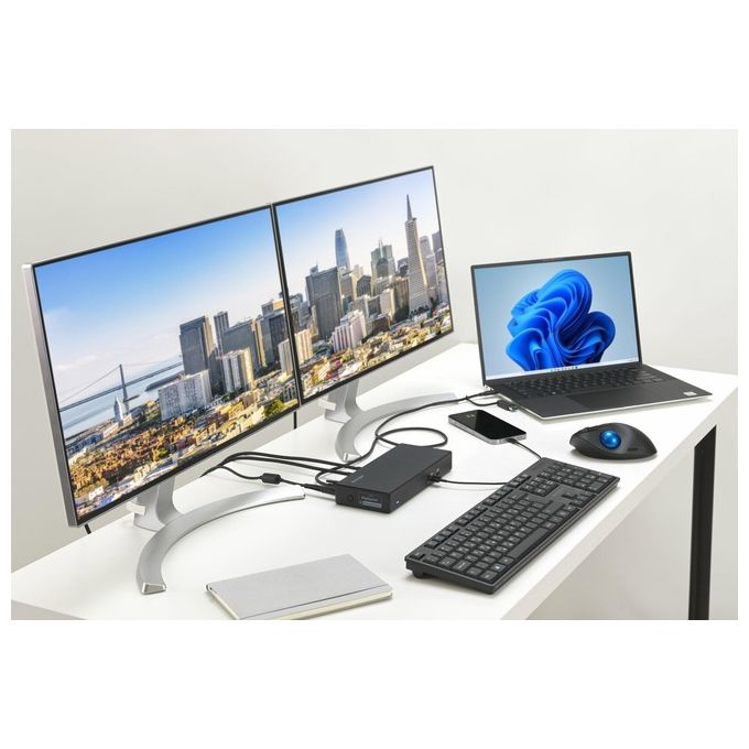Kensington K33603EU SD4781P EQ Docking station Doppio 4K USB-C e USB-A 2 display 4K a 60 Hz 10 Gbps 100 W Power Delivery colore Nero