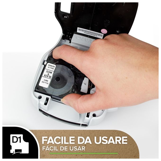 Dymo Nastro D1 12mmx7m Bia Nero
