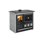 La Nordica 7015146 Rosa XXL VST Cucina a legna 8,5 kW 244 m³ Forno incluso Rivestimento in pietra naturale colore Antracite