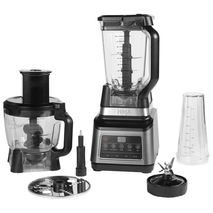 Ninja BN800EU Robot Da Cucina 3-In-1 Con Auto-iQ 1200 W Ciotola Da 1.8 Litri Caraffa Da 2.1 L Bicchiere Da 0.7 L 2.1 Litri Nero Argento
