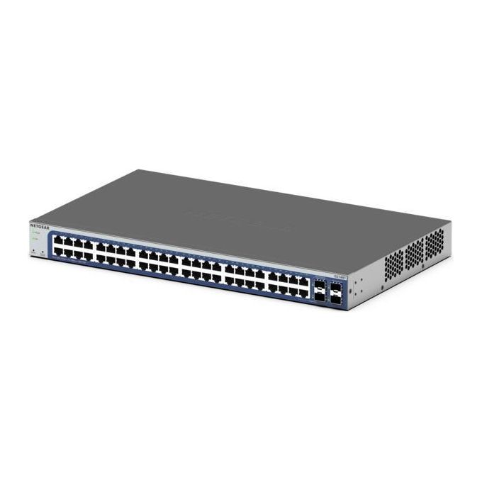 Netgear GS748T-600EUS Switch Smart Gestito 48 porte Gigabit Ethernet 10-100-1000 4 porte SFP L2-L3-L4 Montaggio Rack colore Nero