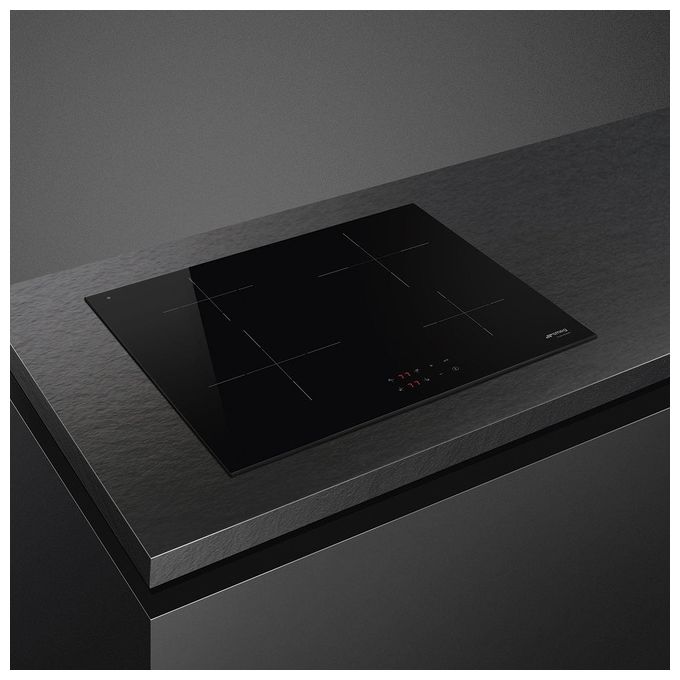Smeg SI2641D Universale Piano cottura a Induzione 60 cm 4 Zone Touch Control 7200 W colore Nero