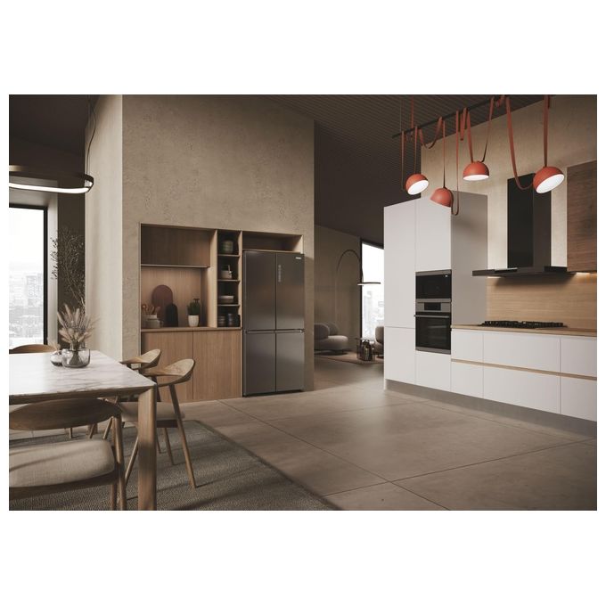 Haier HCR3818ENMD Cube 83 Serie 3 Frigorifero 4 Porte 467 L 181,5 cm Classe E 35 dB Total No Frost colore Grigio