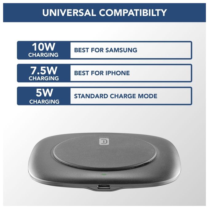 Cellular Line Easy Wireless Charger Caricabatterie Wireless 10W Nero