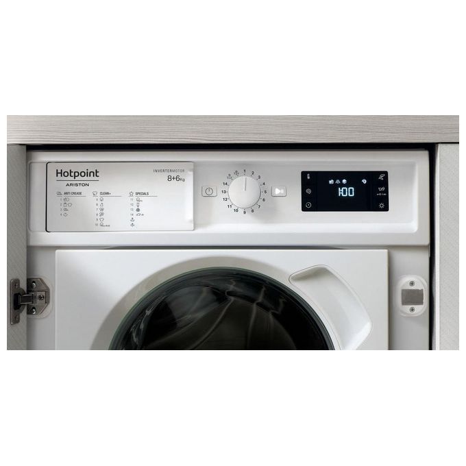 Hotpoint BI WDHG 861485 EU Lavasciuga da Incasso Frontale 8-6 Kg 1351 rpm Classe D Pompa di Calore Inverter (82x60x55 cm) colore Bianco