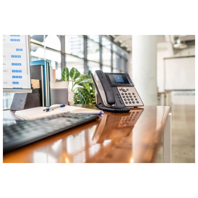 HP Poly 82M91AA Poly Edge E550 Telefono IP 12 tasti di linea programmabili display 5 pollici Wi-Fi Bluetooth NFC PoE colore Nero
