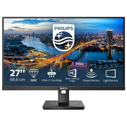 Philips 276B1-00 Monitor PC 27'' IPS QHD 2560x1440 USB-C Docking 90W Ethernet Hub USB Flicker Free colore Nero