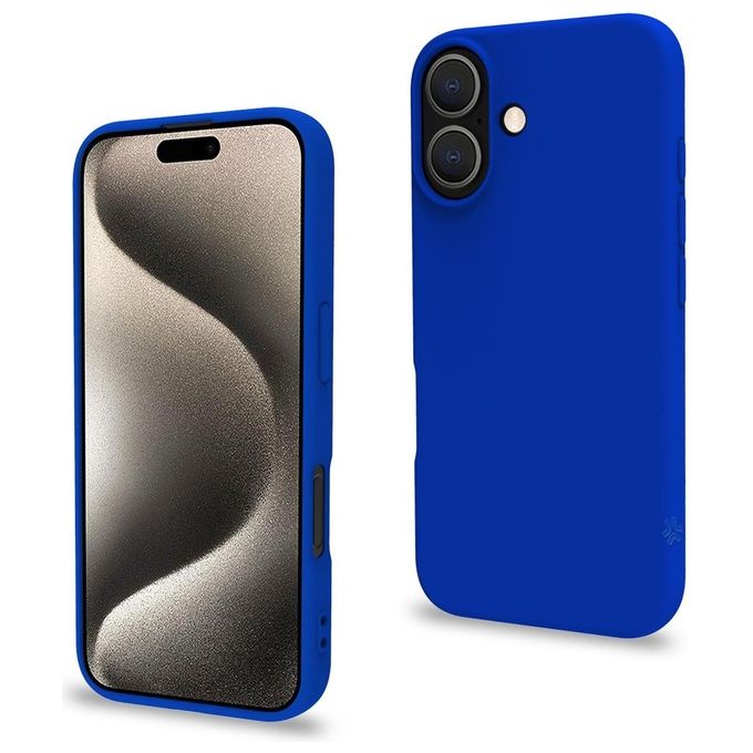 Celly Cromo Cover per iPhone 16 Blu