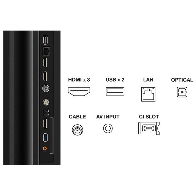 TCL 43P79B Serie P7 Smart TV LED 43'' 4K Ultra HD Google TV Dolby Atmos colore Titanio