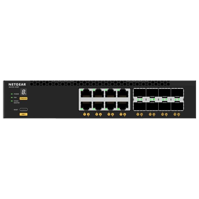 NETGEAR XSM4316-100NES Switch Gestito L3 10G 8x Multi-Gig 8x SFP+ 1U Rackmount colore Nero