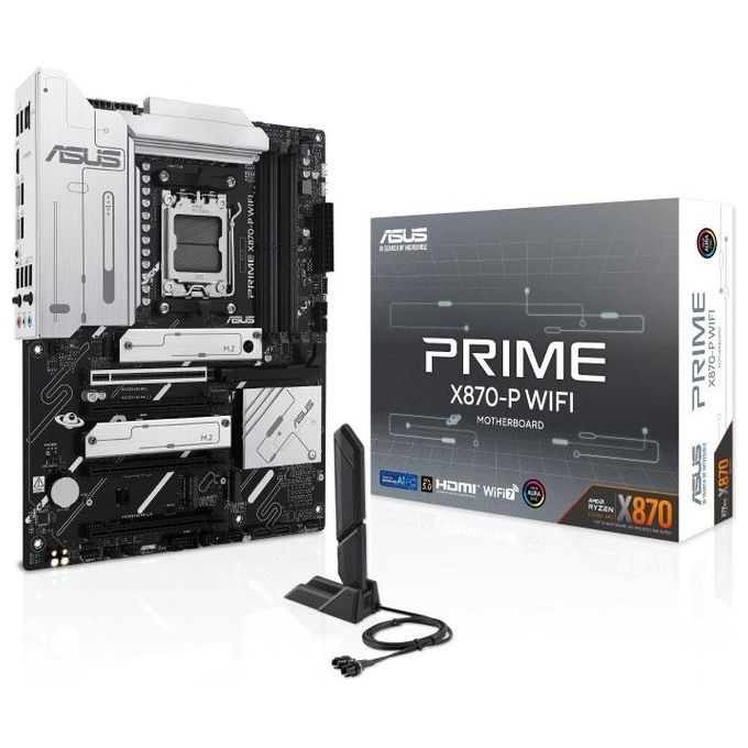 Asus 90MB1IS0-M0EAY0 Prime X870-P Scheda Madre ATX Socket AM5 Chipset X870 DDR5 192GB Wi-Fi 7 Bluetooth 5.4 USB4 colore Nero