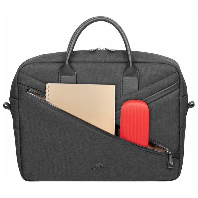 Rivacase 8134 Clark ECO Borsa Porta PC 15.6'' Impermeabile Poliestere Riciclato RPET colore Nero