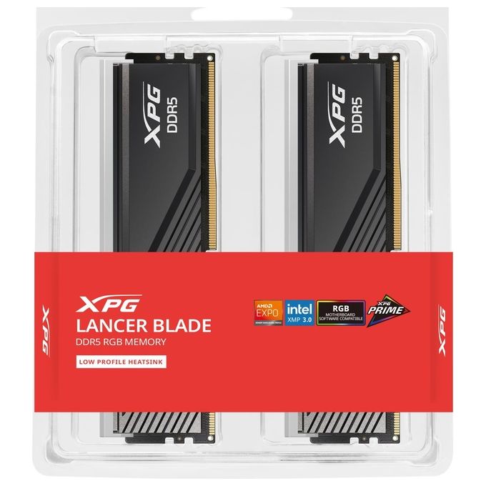 XPG AX5U6000C3016G-DTLABRBK Lancer Blade RGB Memoria 32 GB 2 x 16 GB DDR5 6000 MHz CL30 colore Nero