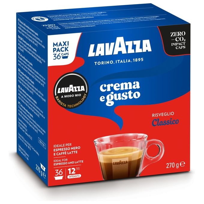 Lavazza A Modo Mio Capsule Caffe' Crema e Gusto 36 Pezzi