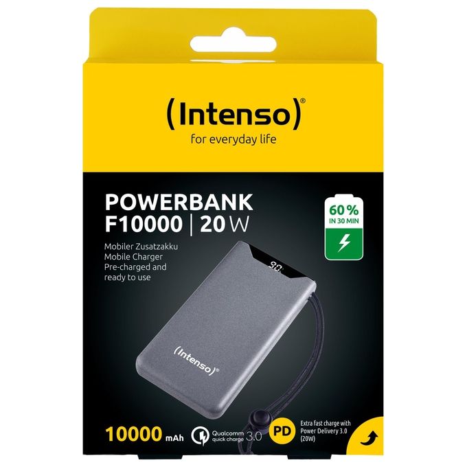 Intenso Powerbank F10000 Grigio 10000 mAh con USB-C a Tipo C