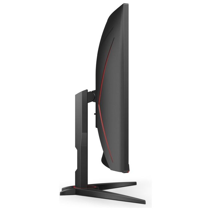 AOC C32G2ZE-BK Monitor Gaming Curvo 31.5'' VA Full HD 1920x1080 240 Hz 0.5 ms AMD FreeSync Premium colore Nero Rosso