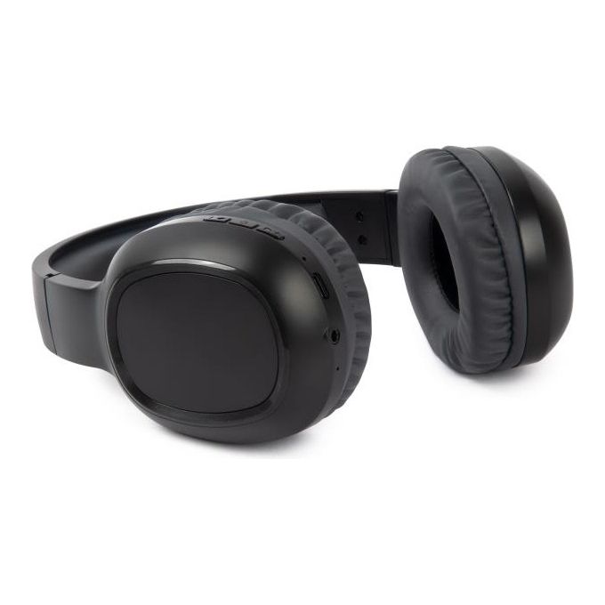 Vultech Cuffie Crab2 HBT-11BK Wireless Bluetooth 5.0 e Aux con Microfono Ricarica Type-C Autonomia 12 Ore Accoppiamento Automatico per Android-iOs