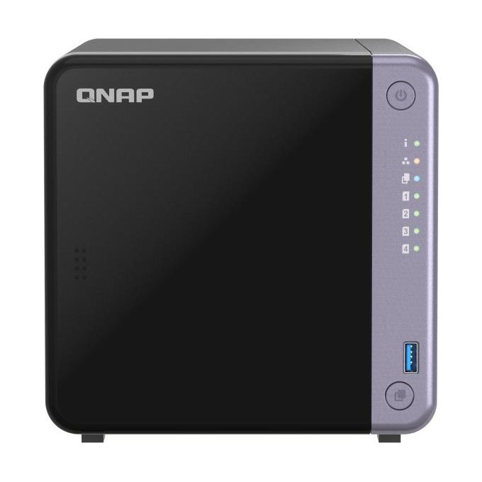 QNAP TS-432X-4G TS-432X NAS Tower 4 Bay 4 GB DDR4 RAM 10GbE SFP+ 2x 2,5GbE colore Nero