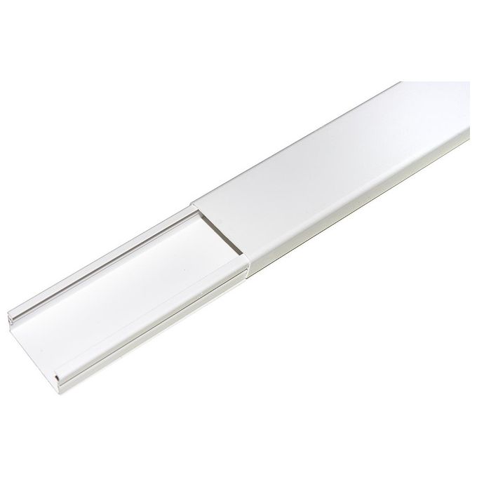 Link Confezione 10 Canaline Passacavi da Muro 46x18mm Lunghezza 1mt Bianco