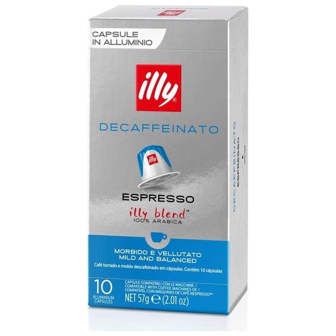 Illy Capsule Decaffeinato Compatibili con Nespresso 10 Pezzi