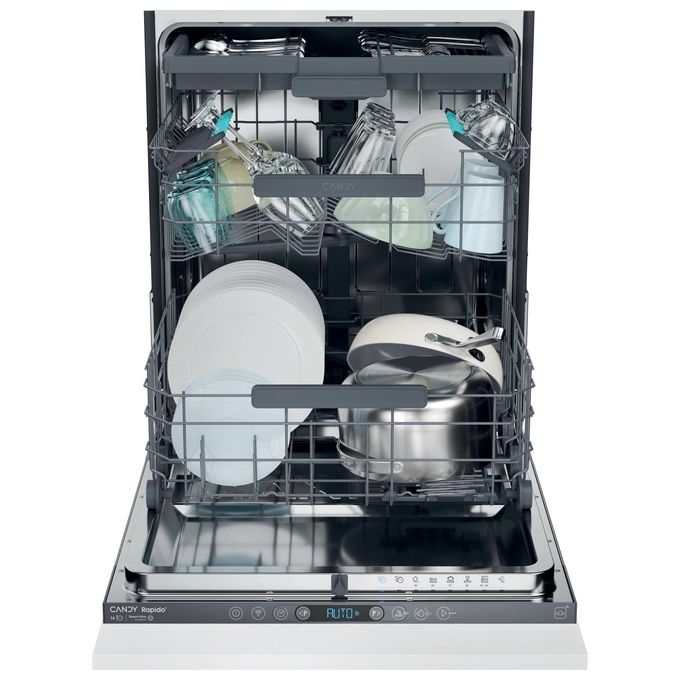 Candy CS6E7F1A Rapidó Lavastoviglie a Scomparsa Totale 16 coperti Classe E 47 dB Wi-Fi (82x60x56 cm) colore Bianco