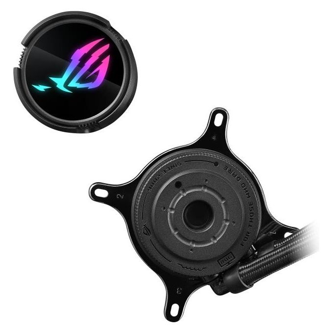 ASUS 90RC00S1-M0UAY0 ROG Strix LC III Kit di raffreddamento a liquido per CPU 240 mm con display LCD e illuminazione ARGB colore Nero