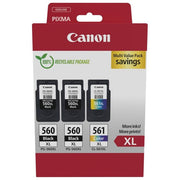 Canon 3712C009 Cartuccia d'inchiostro Originale Resa Elevata XL 3 pz 2 Nero 1 Colore CMYBK colore Nero