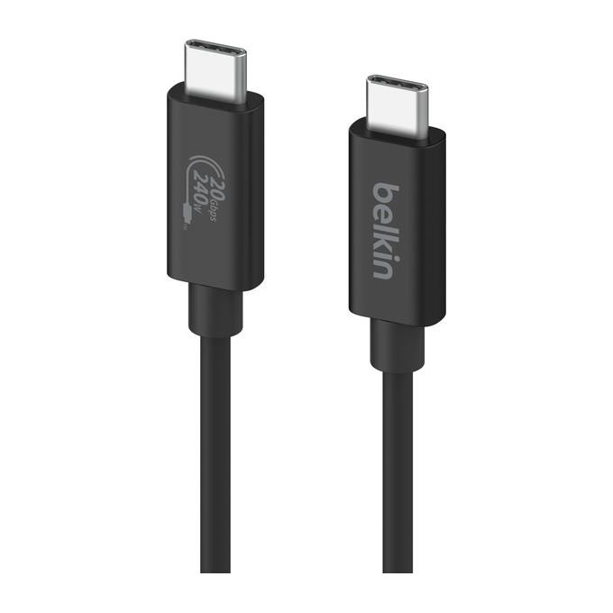 Belkin INZ004BT2MBK Cavo USB4 Gen 2x2 2 m USB C 20 Gbit-s 240 W colore Nero