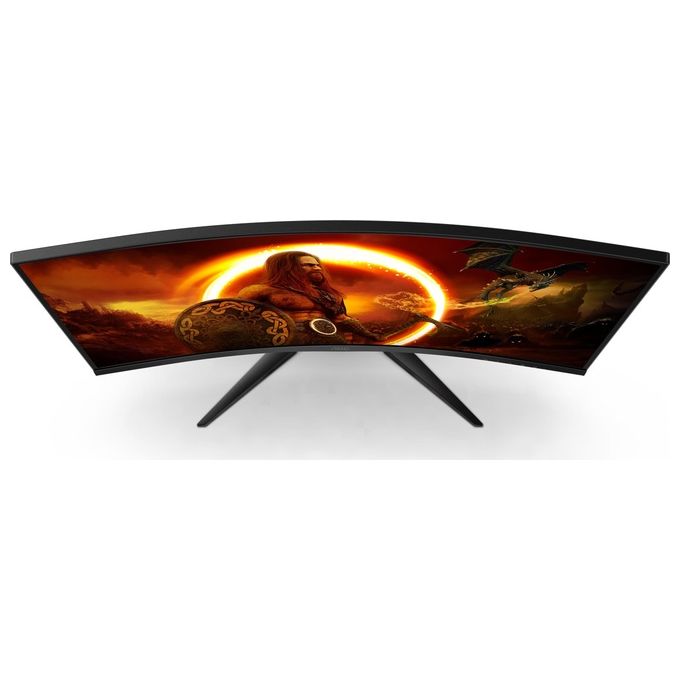 AOC C32G2ZE-BK Monitor Gaming Curvo 31.5'' VA Full HD 1920x1080 240 Hz 0.5 ms AMD FreeSync Premium colore Nero Rosso